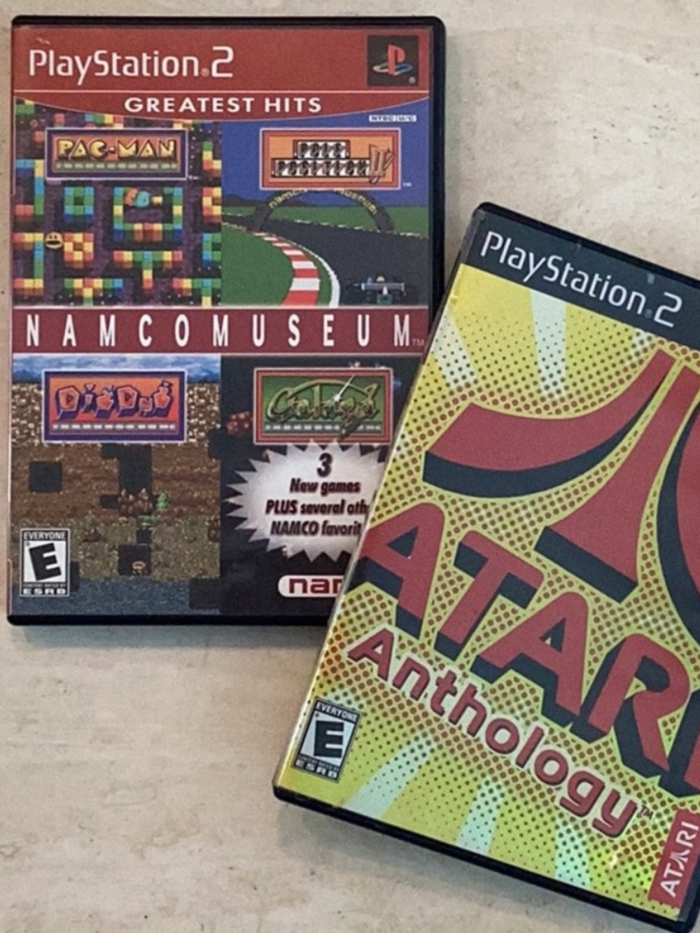 Namco Museum PlayStation 2 Game & Atari Anthology PS2 Games Lot Of 2 CIB Tested